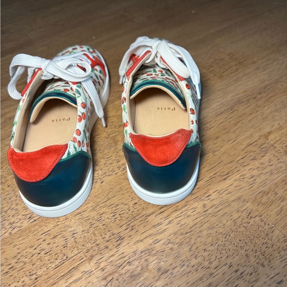 Red Bottom Cherry Print Christian Louboutin  Sneakers - Picture 4 of 6